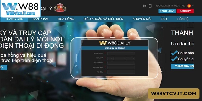 Hướng dẫn chi tiết các bước điền thông tin vào biểu mẫu đăng ký đại lý W88