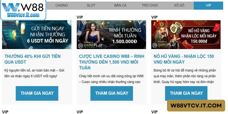 Chính sách hoàn trả tại nhà cái W88 thường là tự động